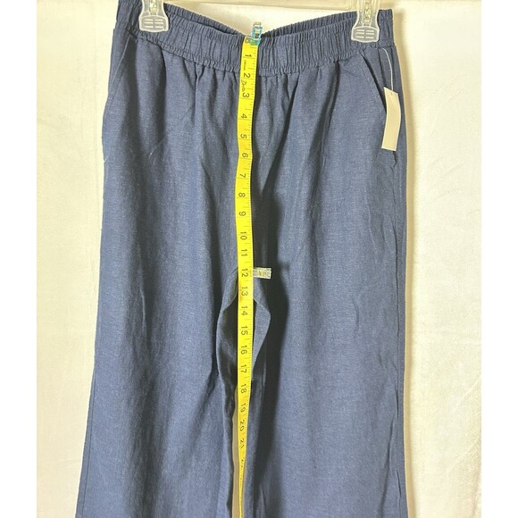 Briggs Womens Medium Blue Linen Rayon‎ Blend Pant NWT - Picture 3 of 10